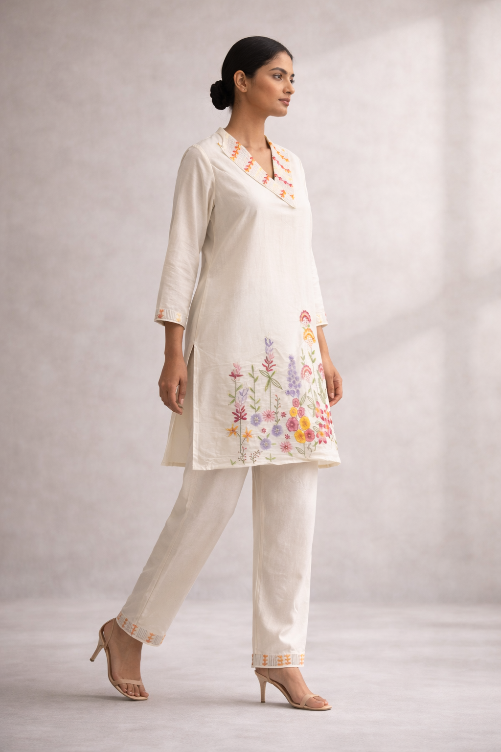 Ivory Wildflower Kurta Set — A Handcrafted Ode to Modern Heritage