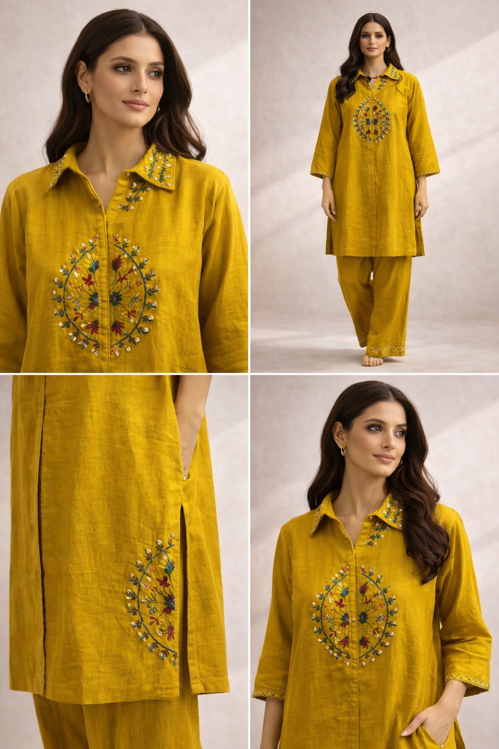 Mustard Mandala Kurta Set | The Sash