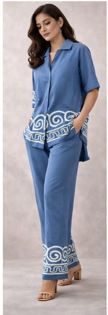 Azure Wave Co-ord Set | The Sash