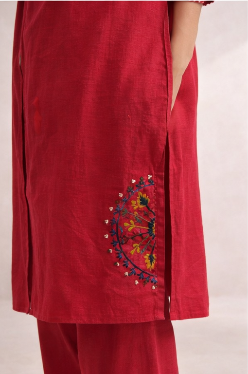 Crimson Mandala Kurta Set | The Sash