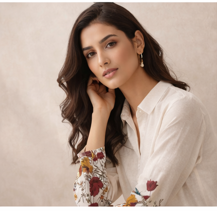 Ivory Garden Printed Kurta Set | The Sash
