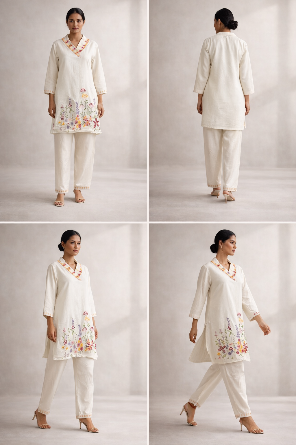Ivory Wildflower Kurta Set — A Handcrafted Ode to Modern Heritage